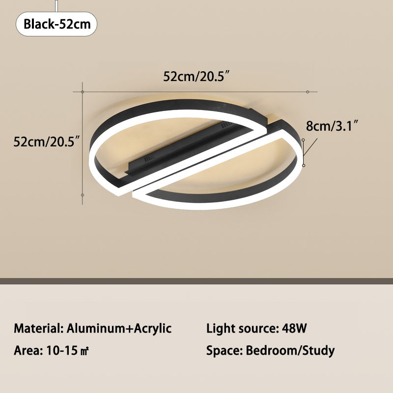 Zipler Double Half-Round Ceiling Light