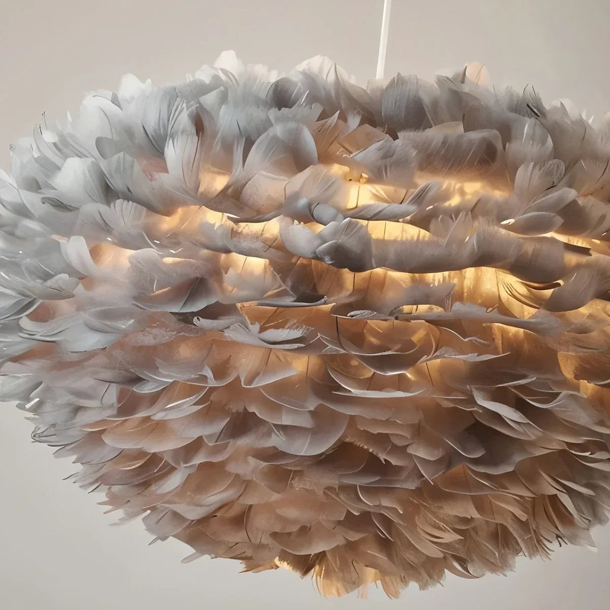 Zela Feather Design Pendant Light