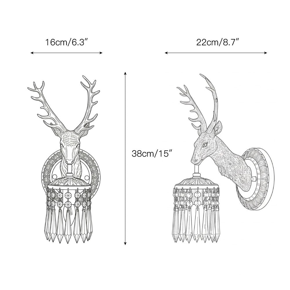 Ashve Stag Wall Light