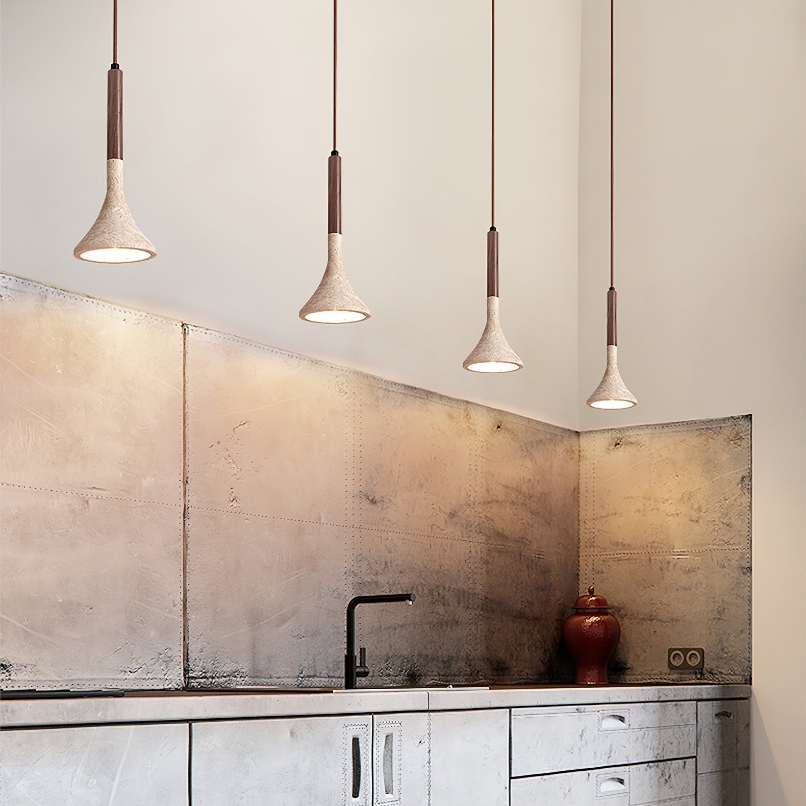 Lebomis Travertine Pendant Light