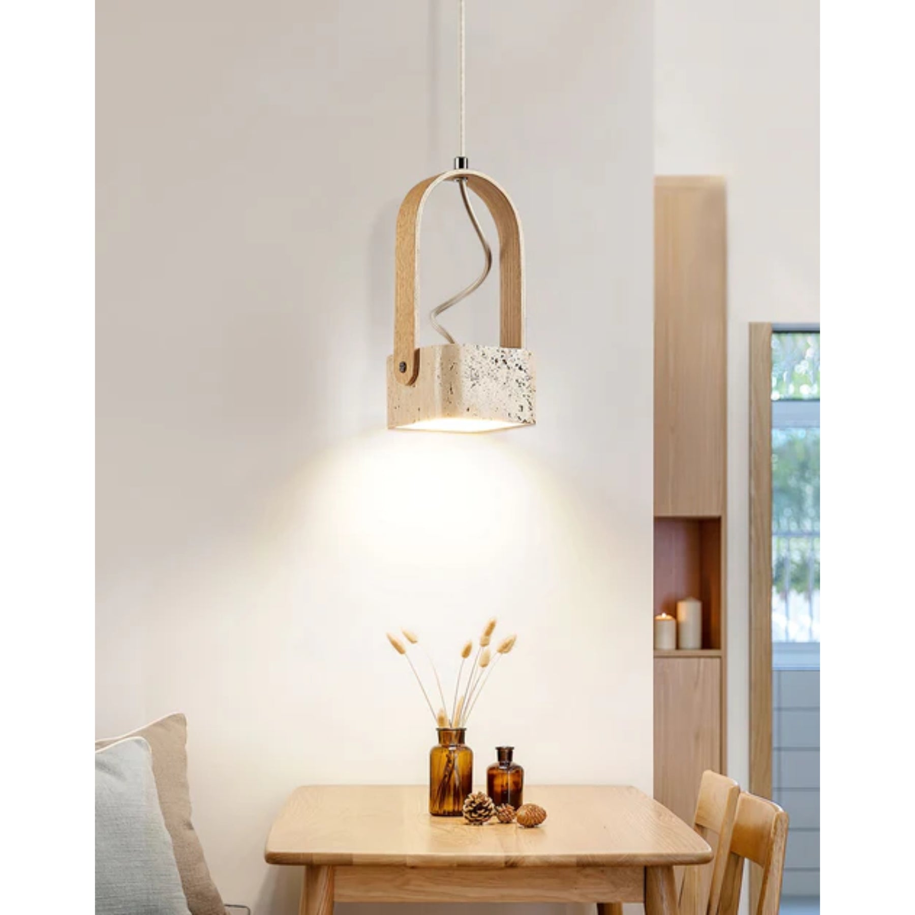 Lorecello Natural Stone Pendant Light