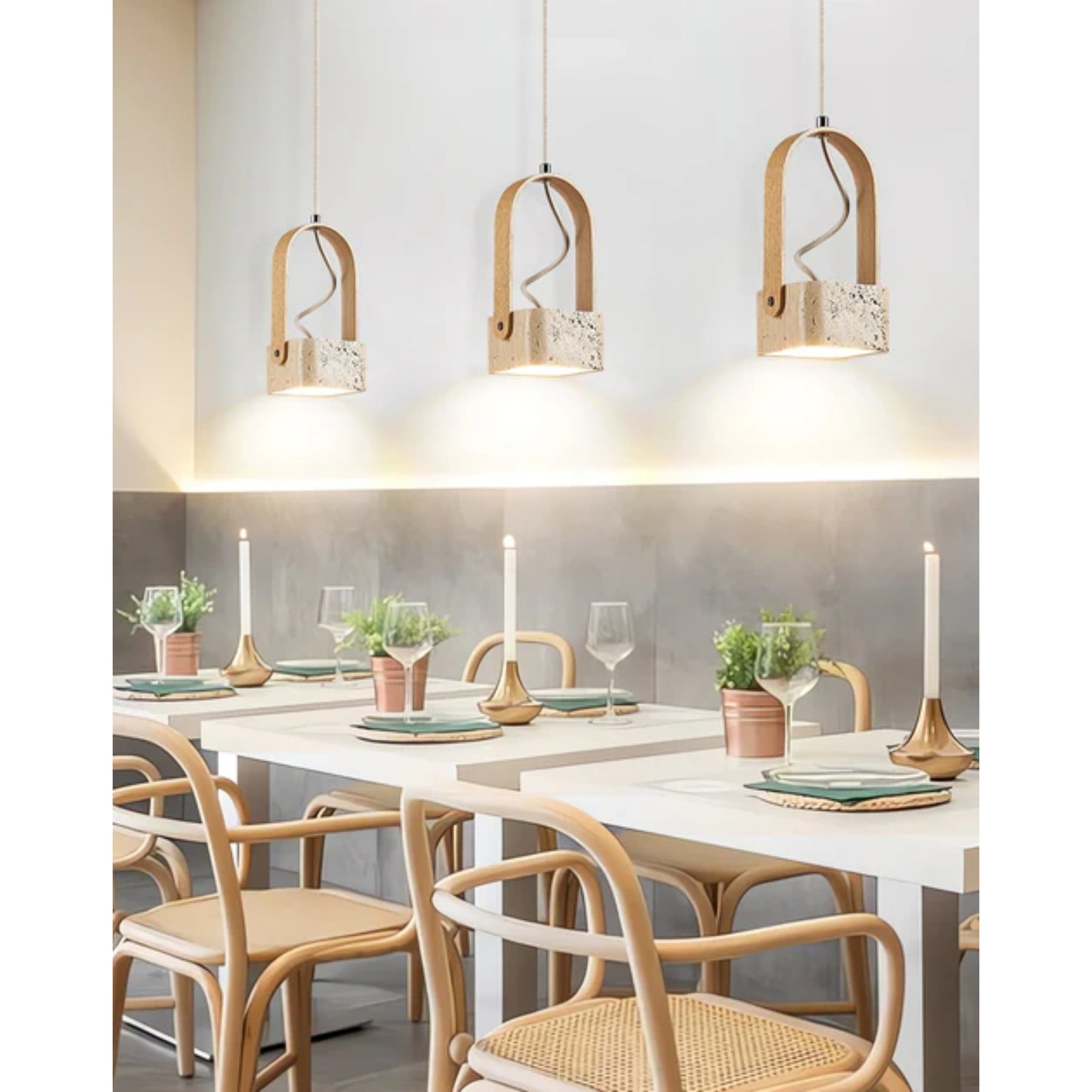 Lorecello Natural Stone Pendant Light