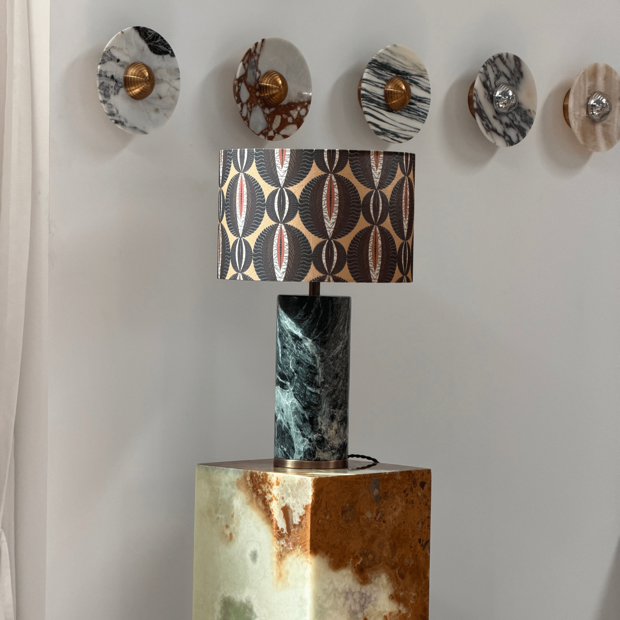 Saria Travertine Table Lamp