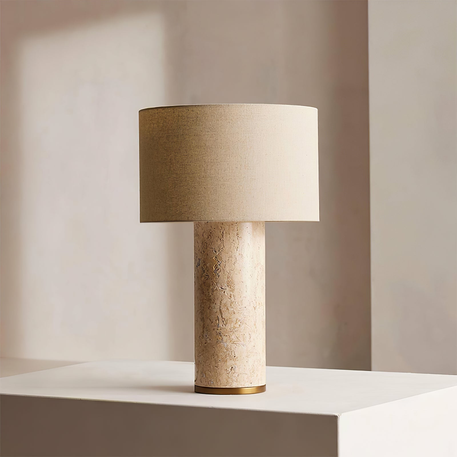 Saria Travertine Table Lamp