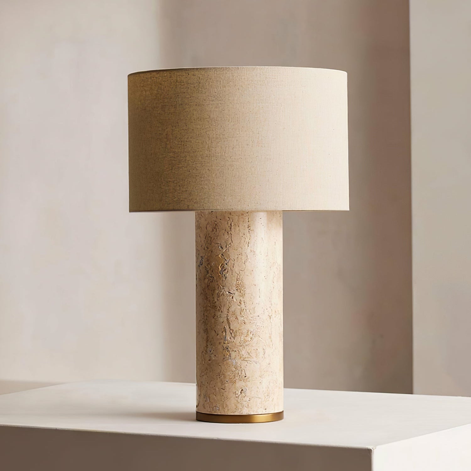 Saria Travertine Table Lamp
