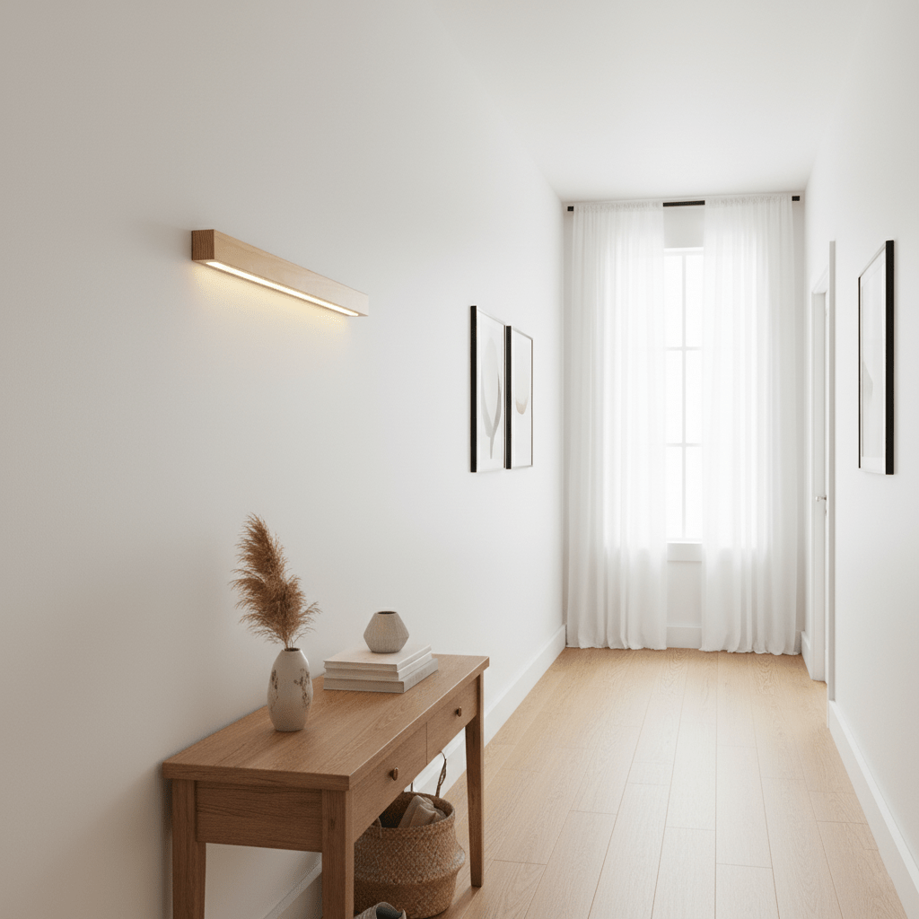 Meron Linear Wooden Wall Light