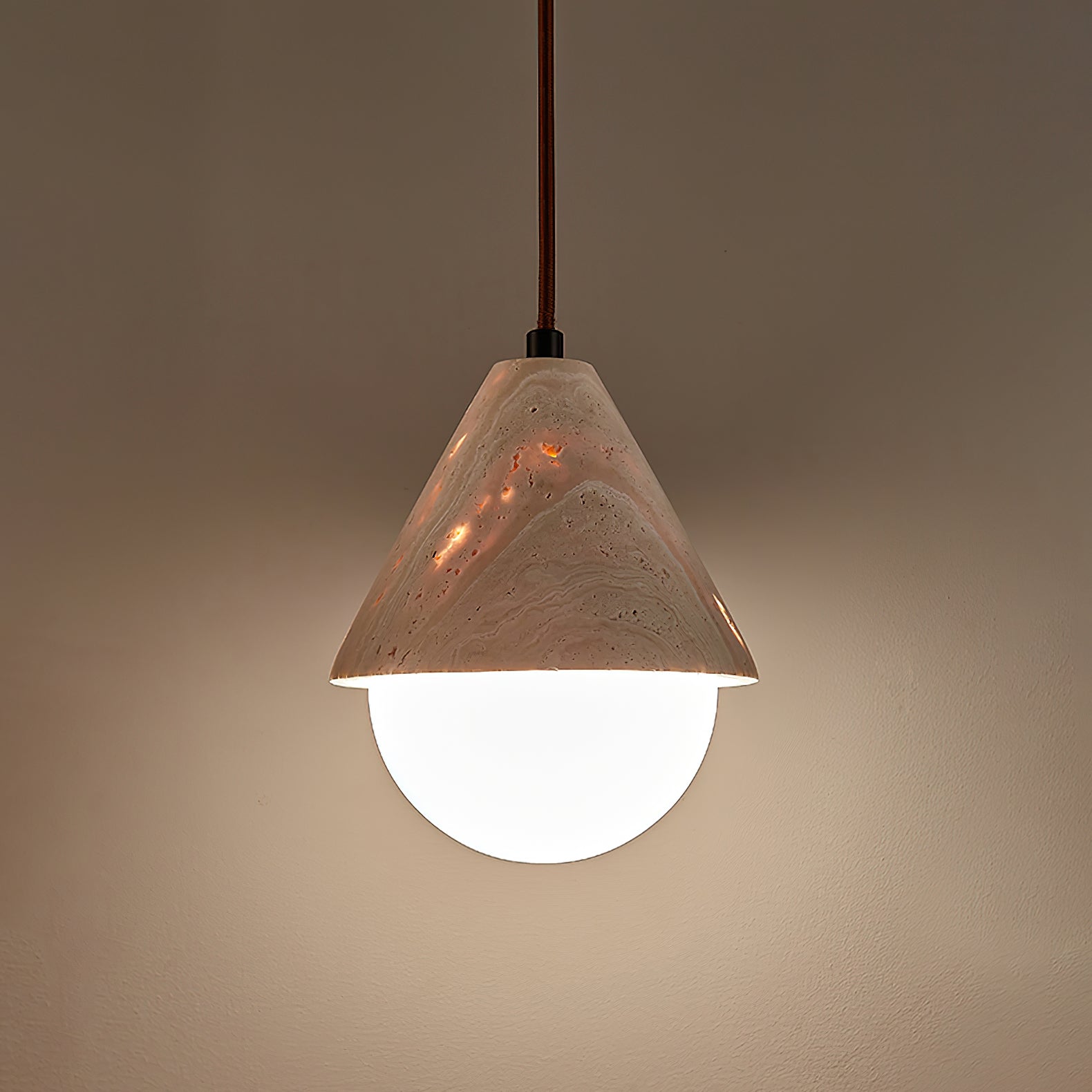 Alosim Travertine Pendant Light