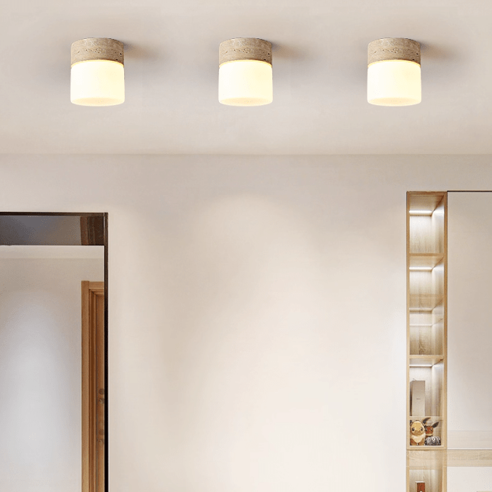 Tuppio Travertine Ceiling Light