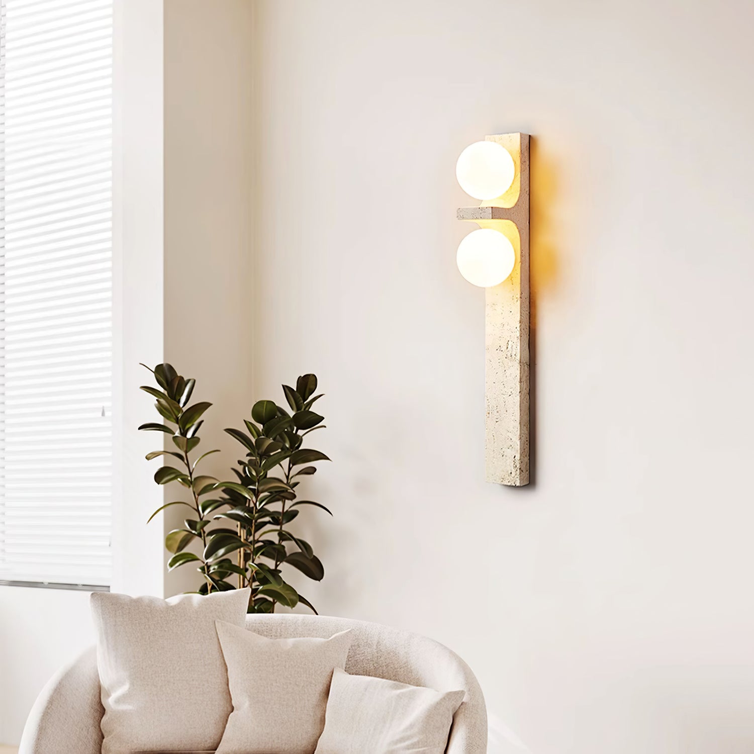 Asencis Natural Stone Wall Light