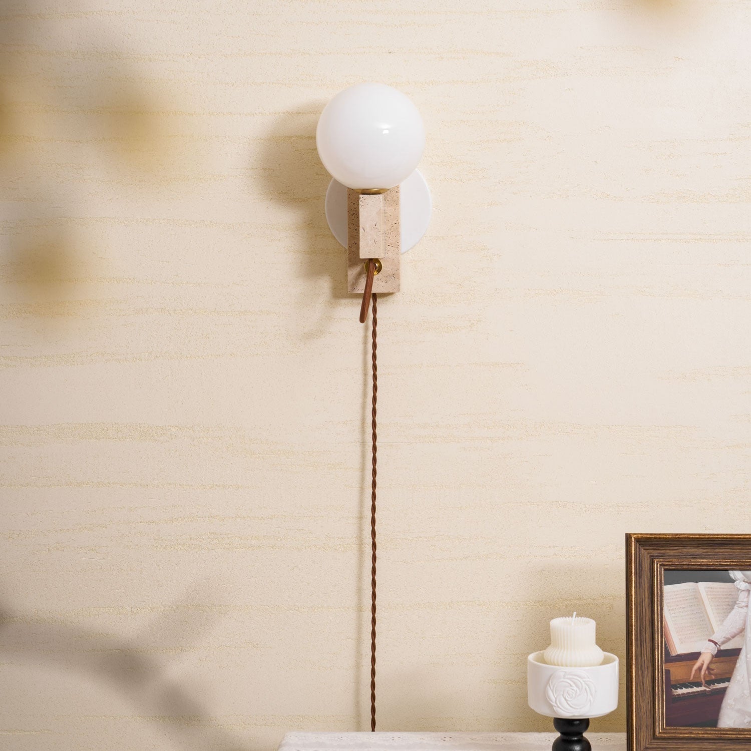Telisno Travertine Wall Light