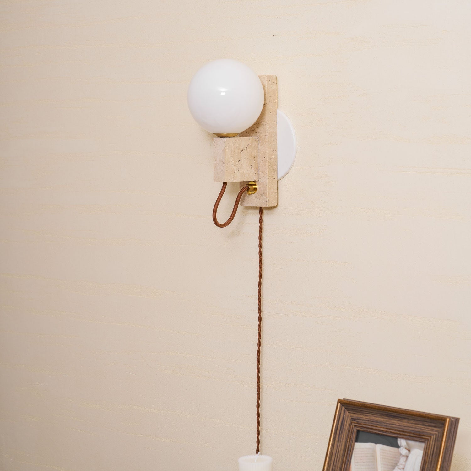 Telisno Travertine Wall Light