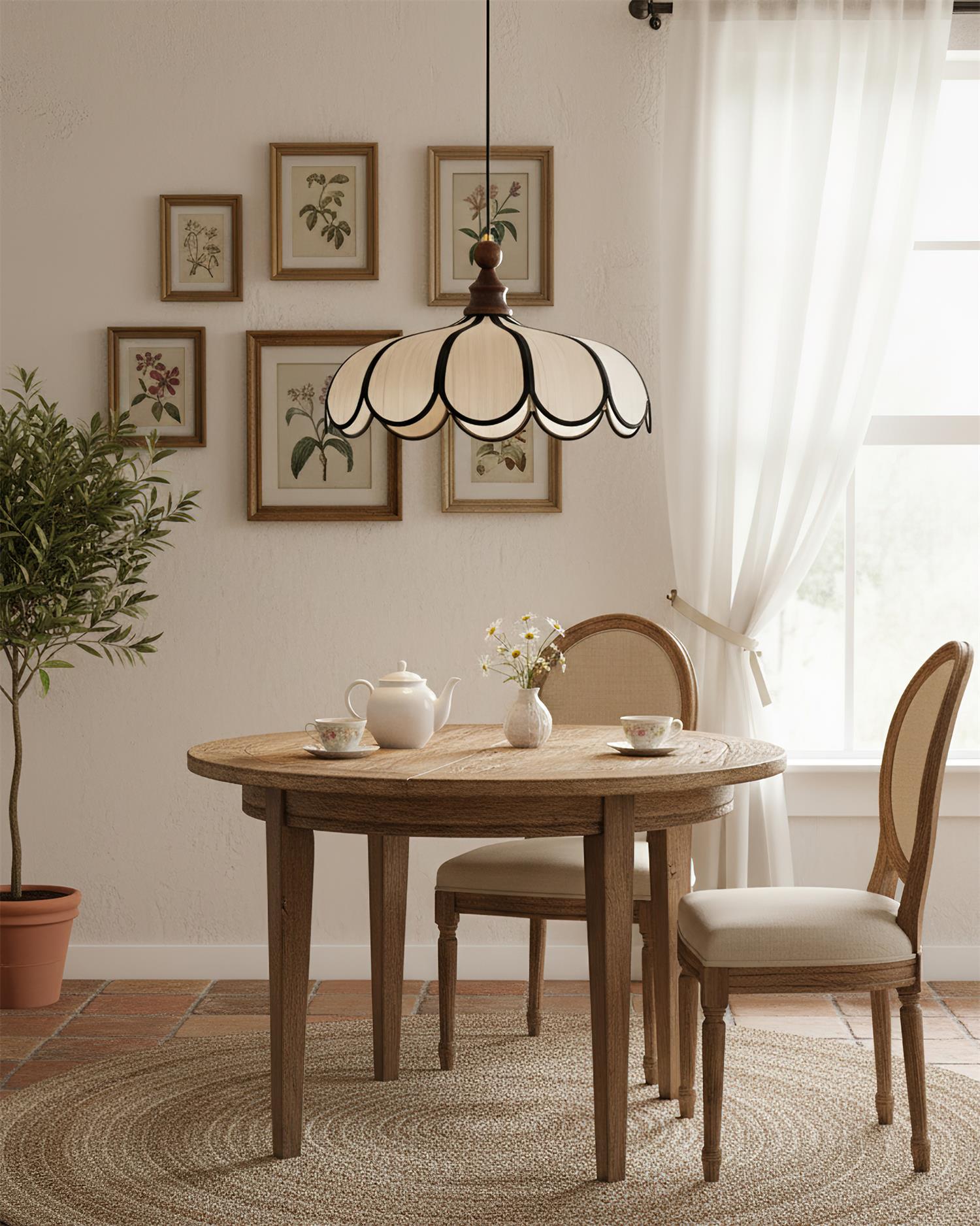 Aldicove Scalloped Pendant Light