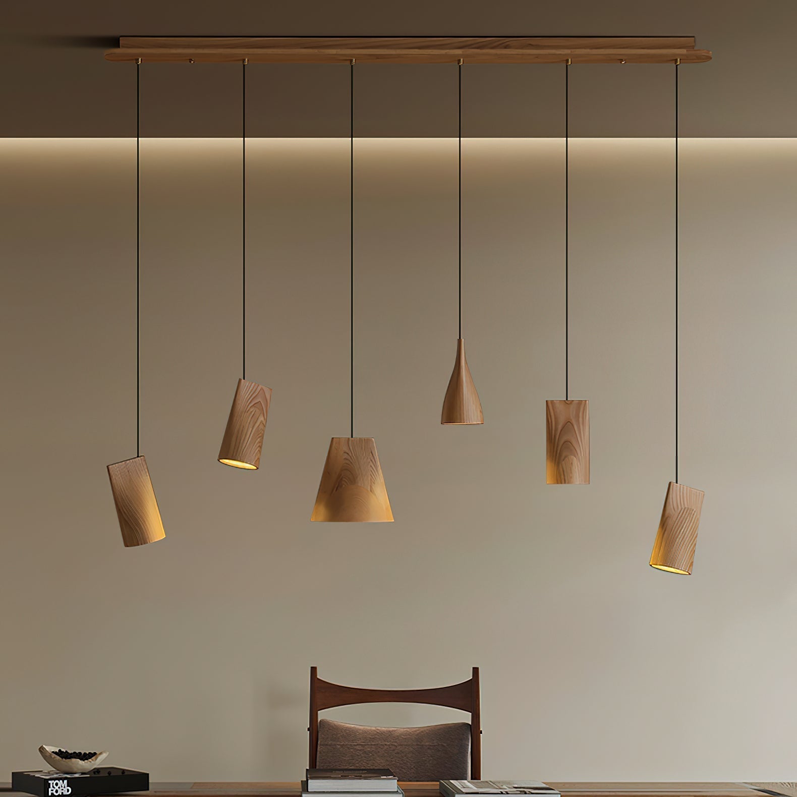 Dellse Wooden Pendant Light