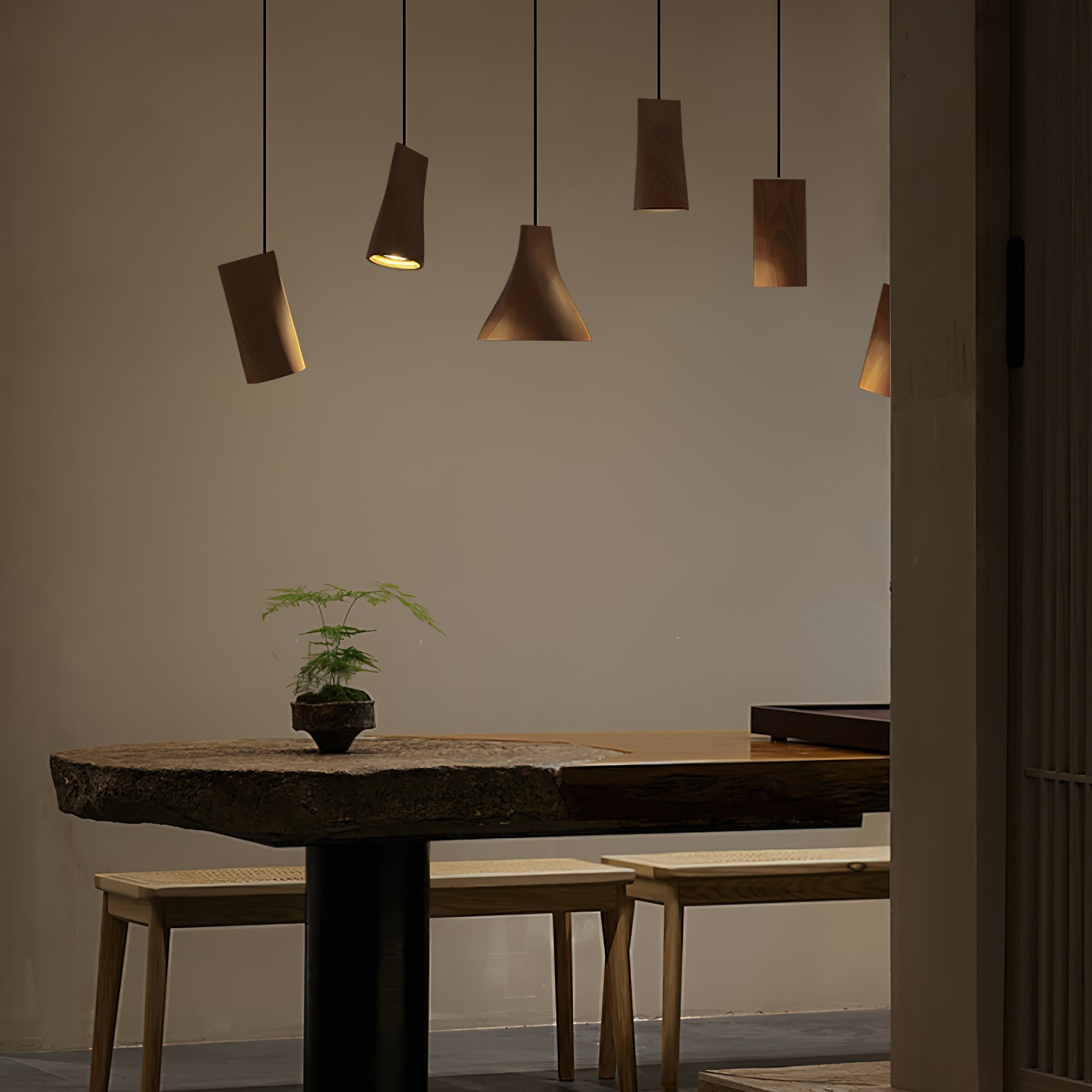 Dellse Wooden Pendant Light