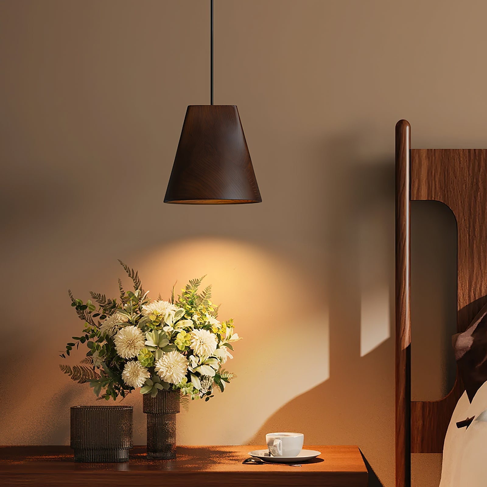 Dellse Wooden Pendant Light