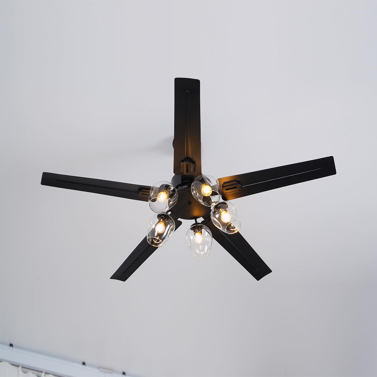 Elson Vintage Black Ceiling Fan
