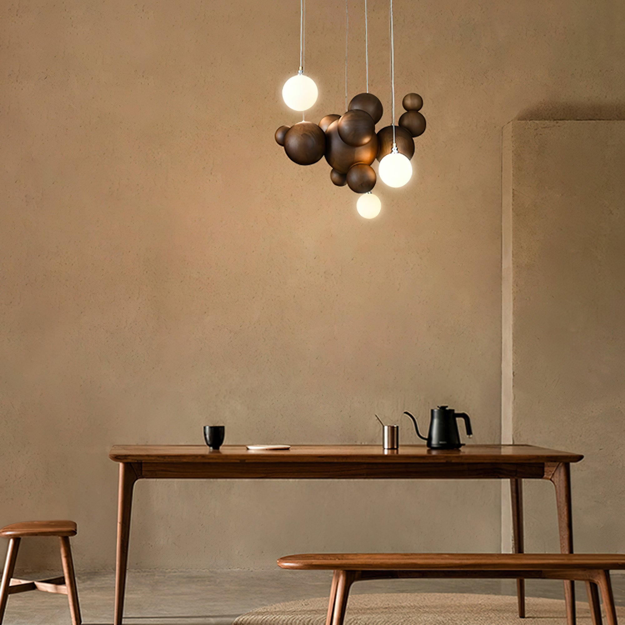 Beo Wooden Balls Pendant Light