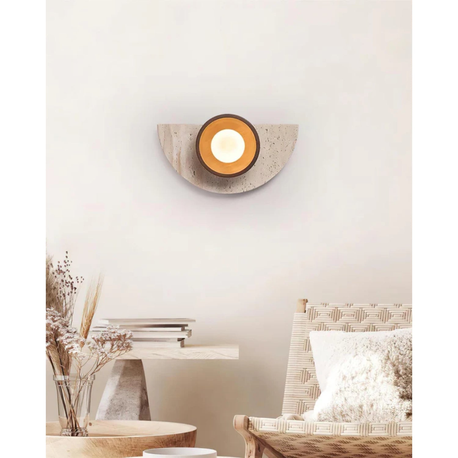 Lerbaze Natural Stone Wall Light
