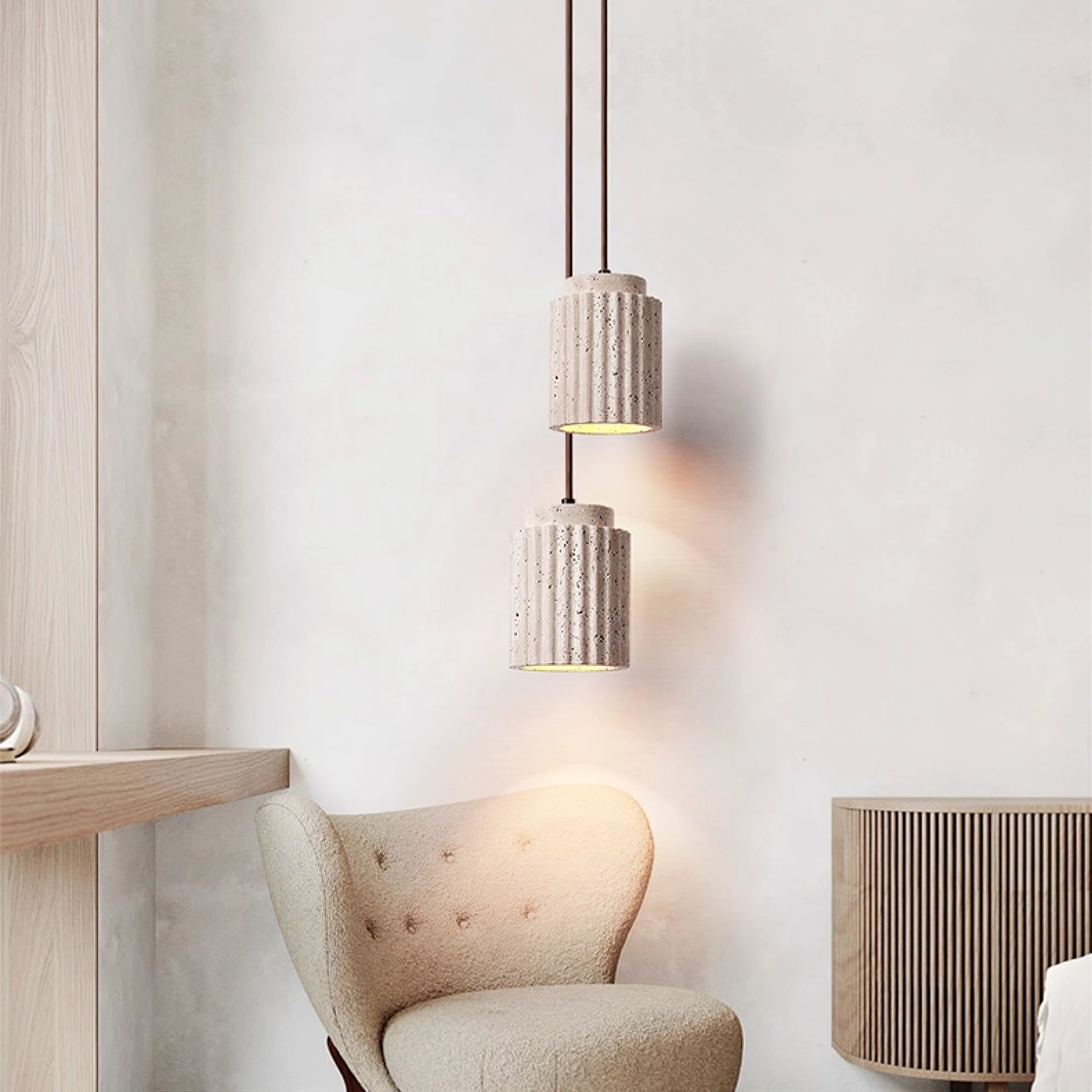 Lecave Natural Stone Pendant Light