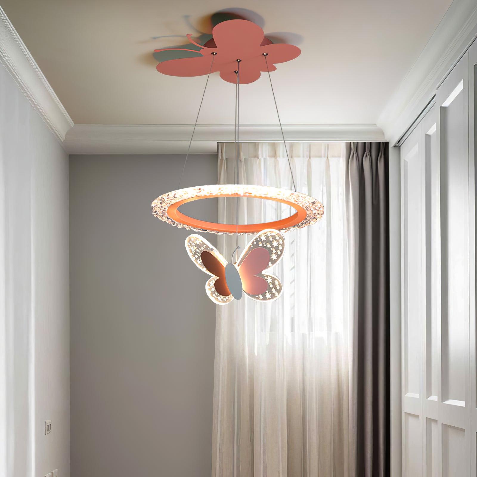 Colourful Butterfly Nursery Pendant Light
