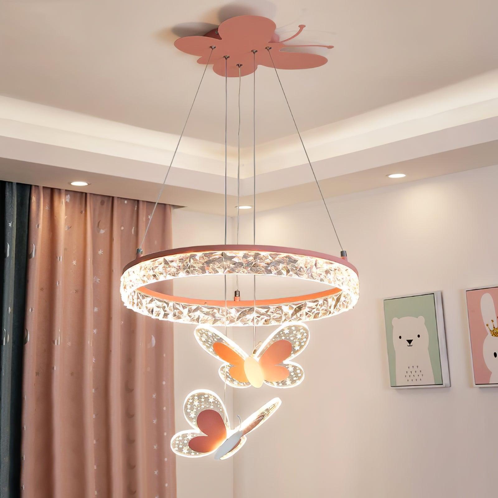 Colourful Butterfly Nursery Pendant Light