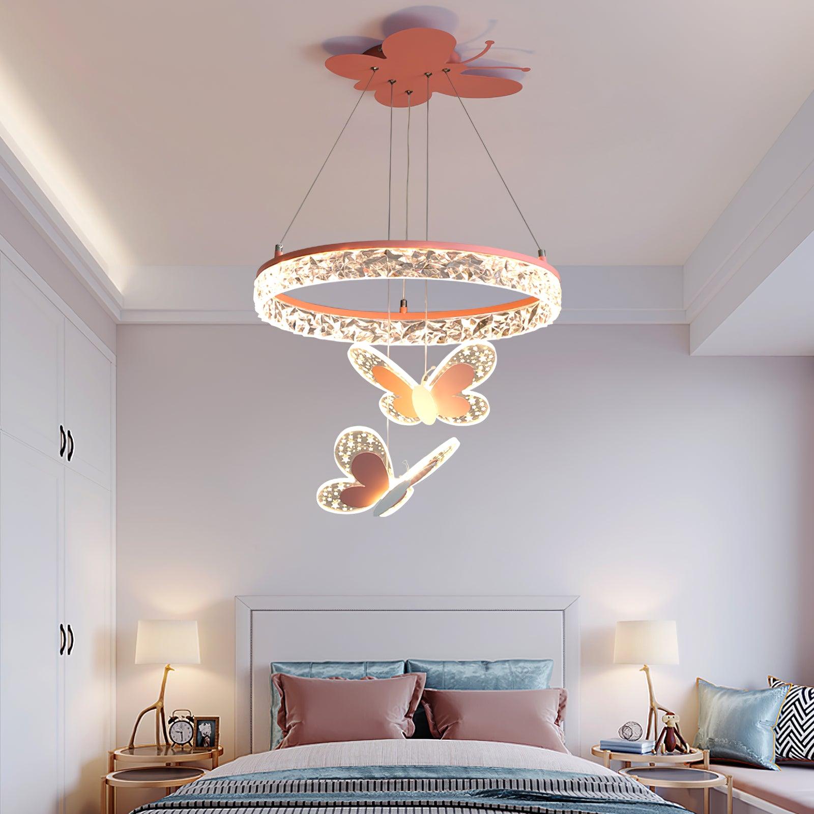 Colourful Butterfly Nursery Pendant Light