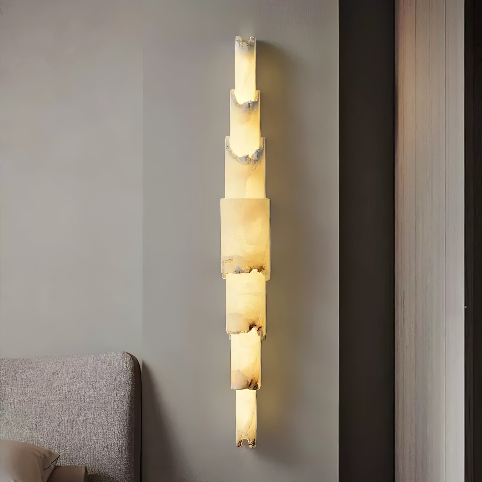 Temiyzo Layered Alabaster Wall Light