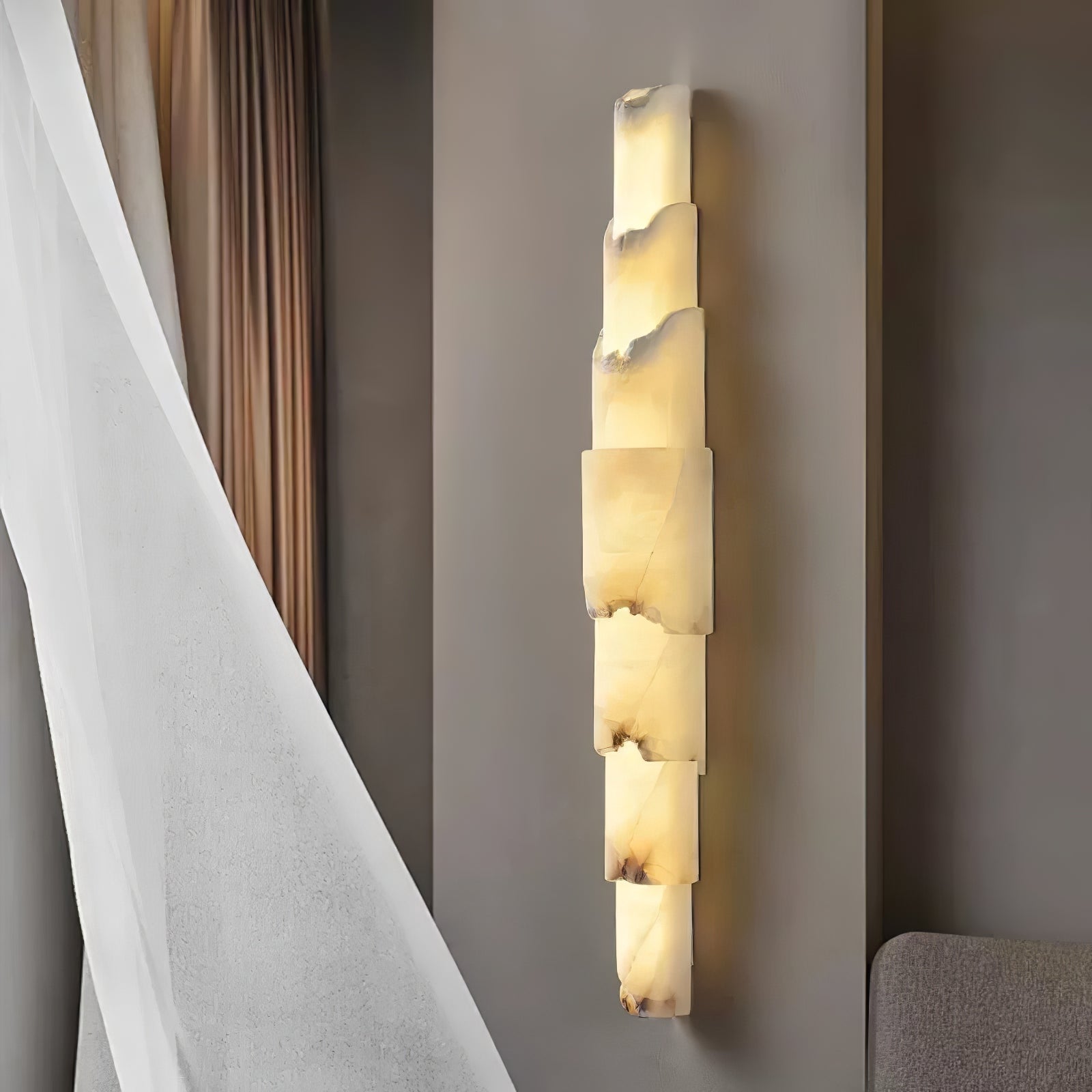 Temiyzo Layered Alabaster Wall Light