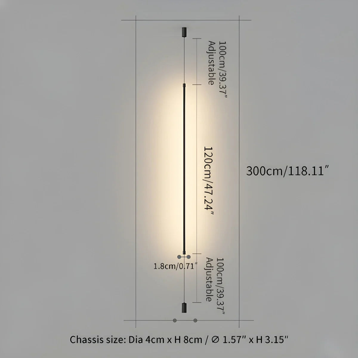Belzon Floor to Ceiling Light