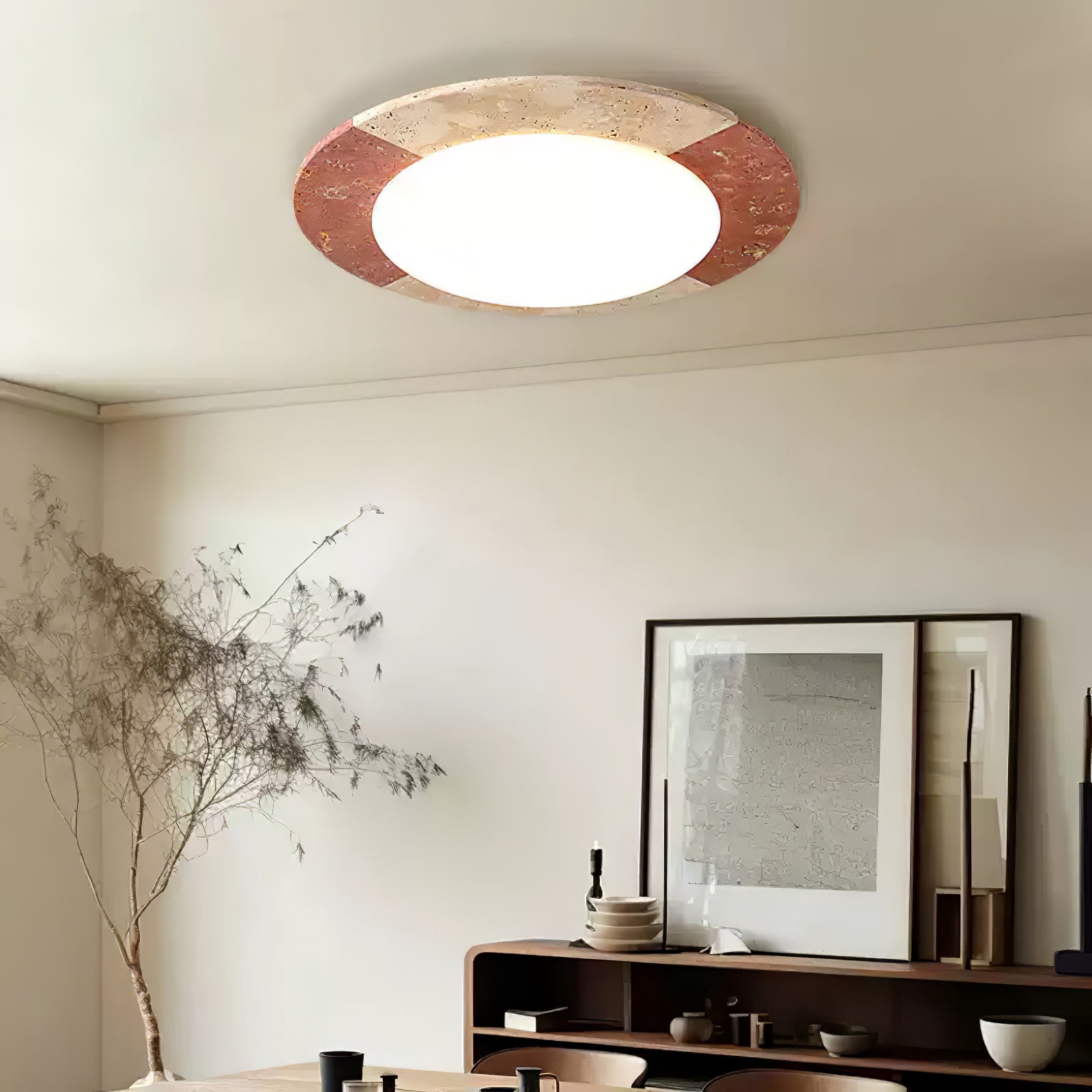 Cemofis Travertine Ceiling Light