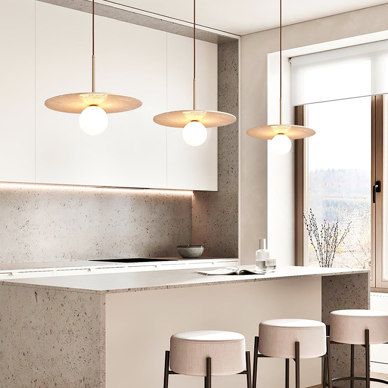 Juvesa Natural Stone Pendant Light