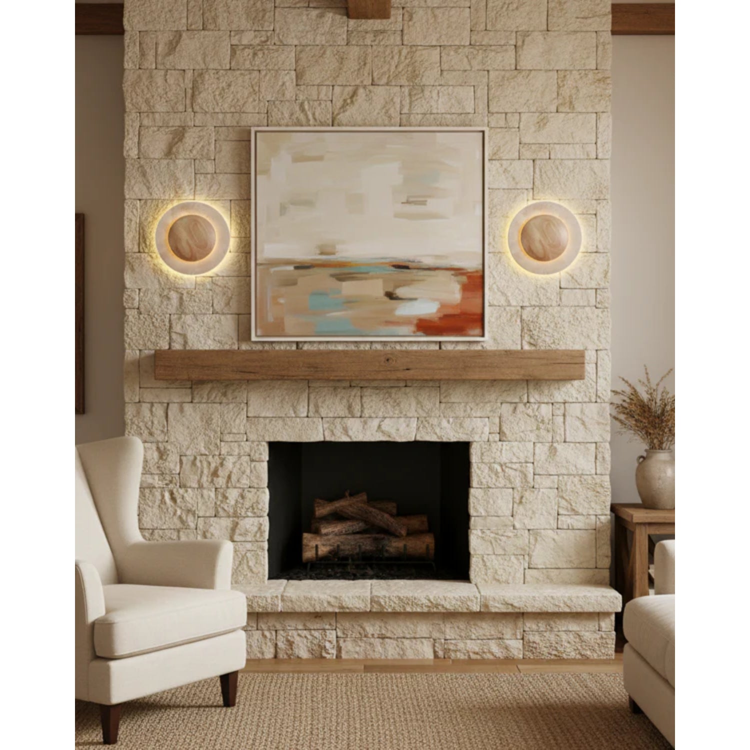 Celazo Natural Stone Wall Light