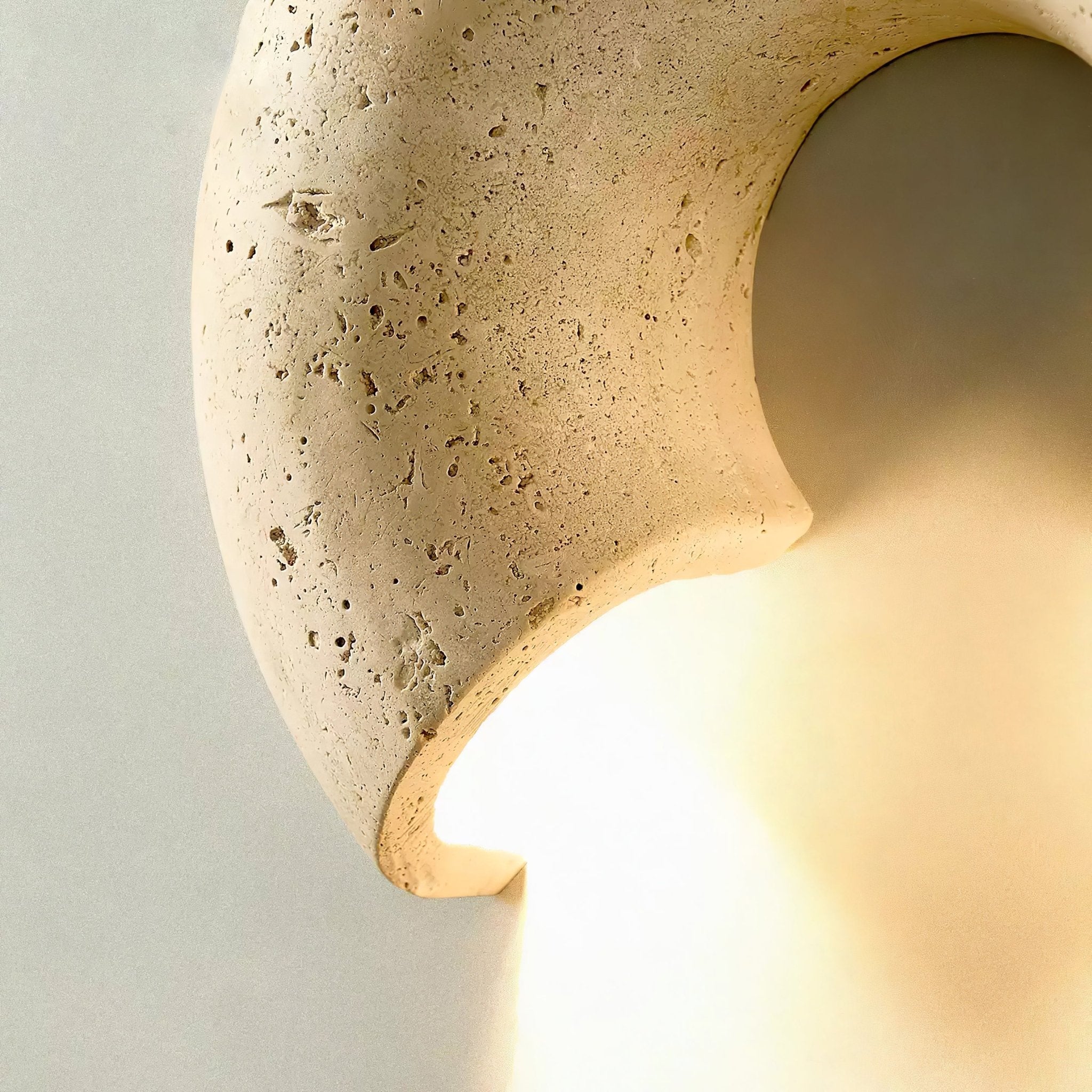 Broken Circle Natural Stone Wall Light