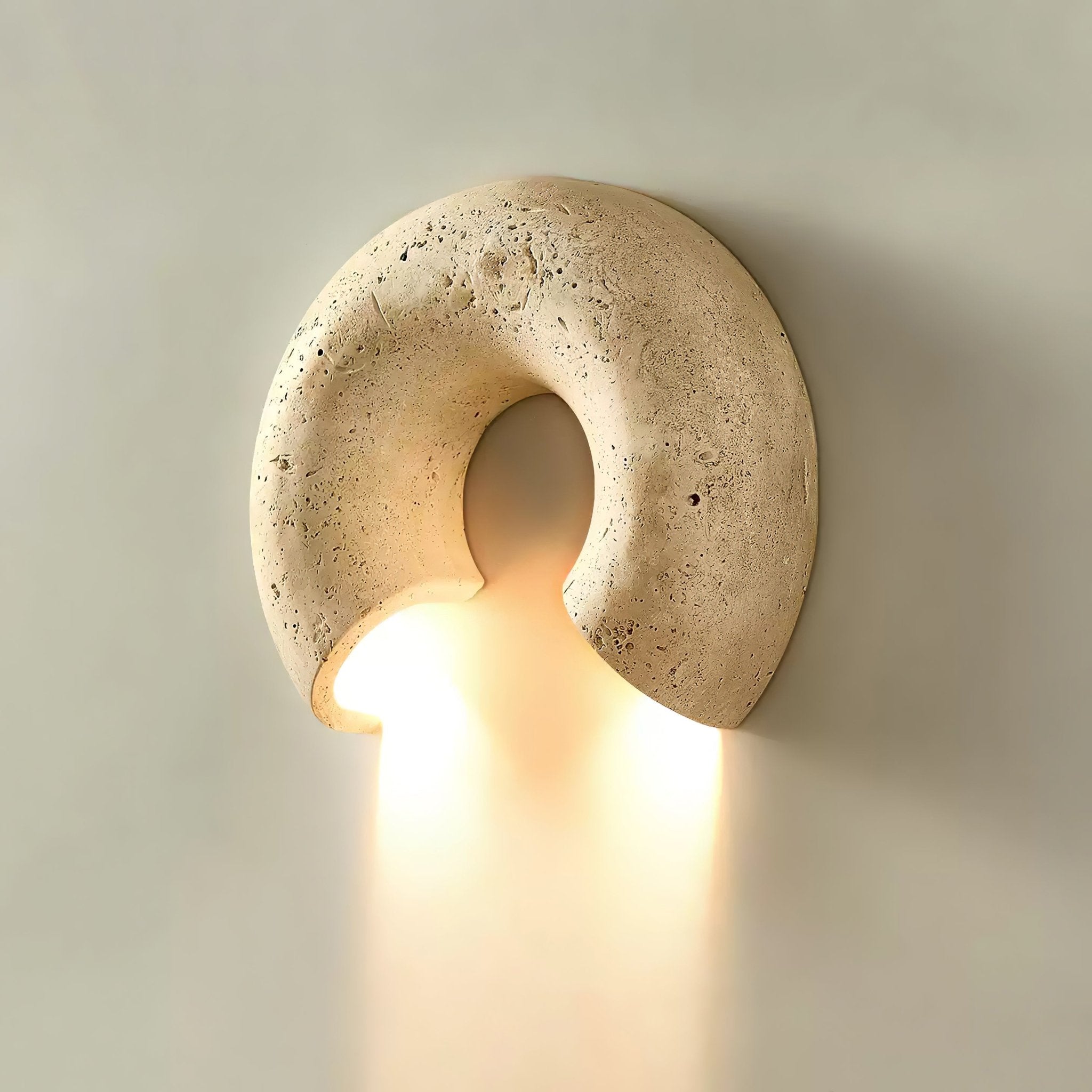 Broken Circle Natural Stone Wall Light