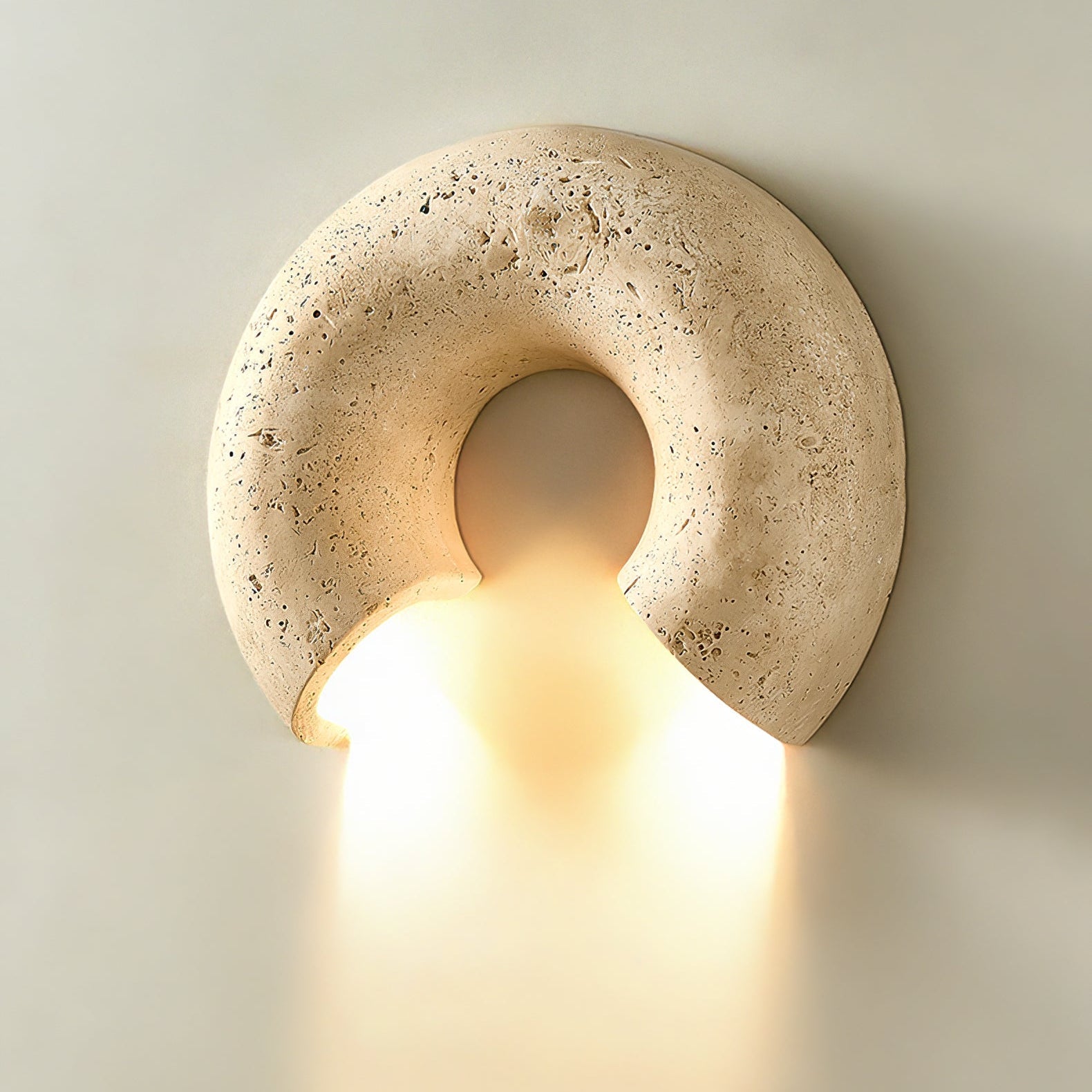 Broken Circle Natural Stone Wall Light