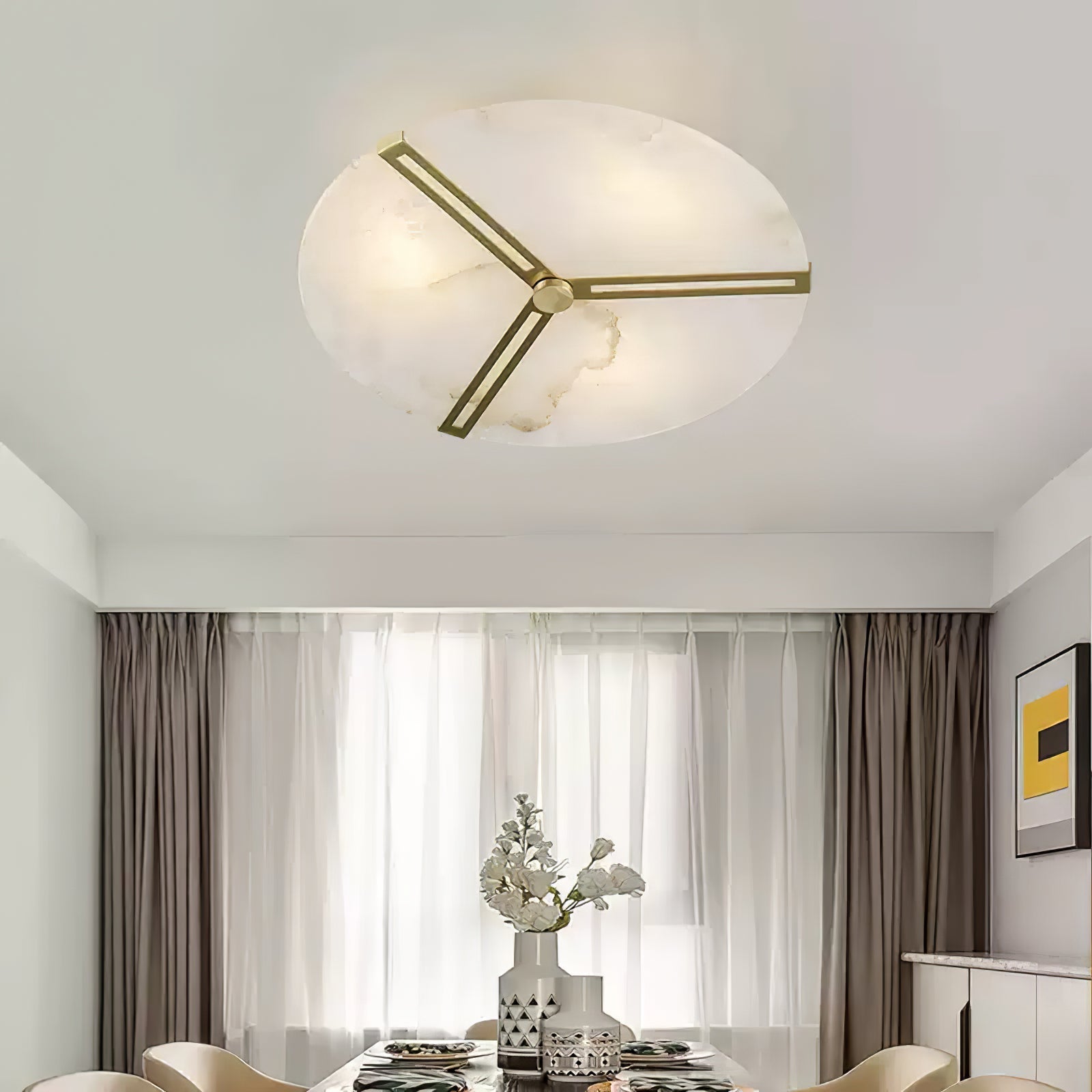 Clove Alabaster Ceiling Light