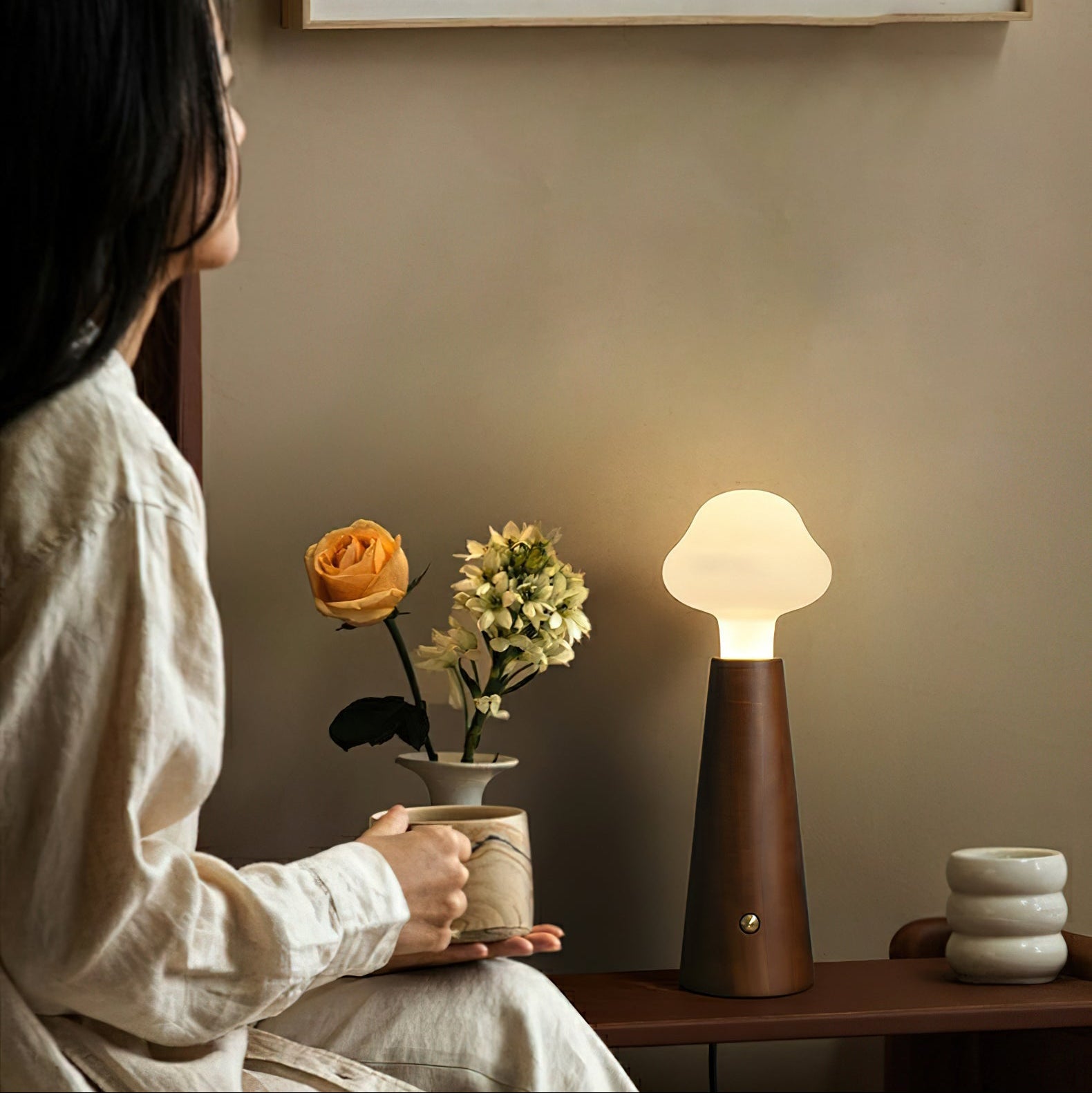 Mooshy Wooden Table Lamp