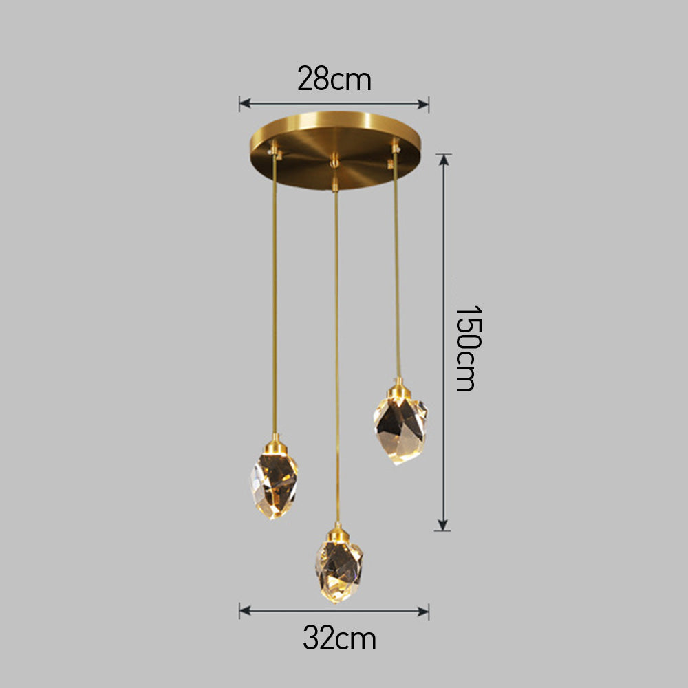 Raindrop Gold Accent Pendant Light