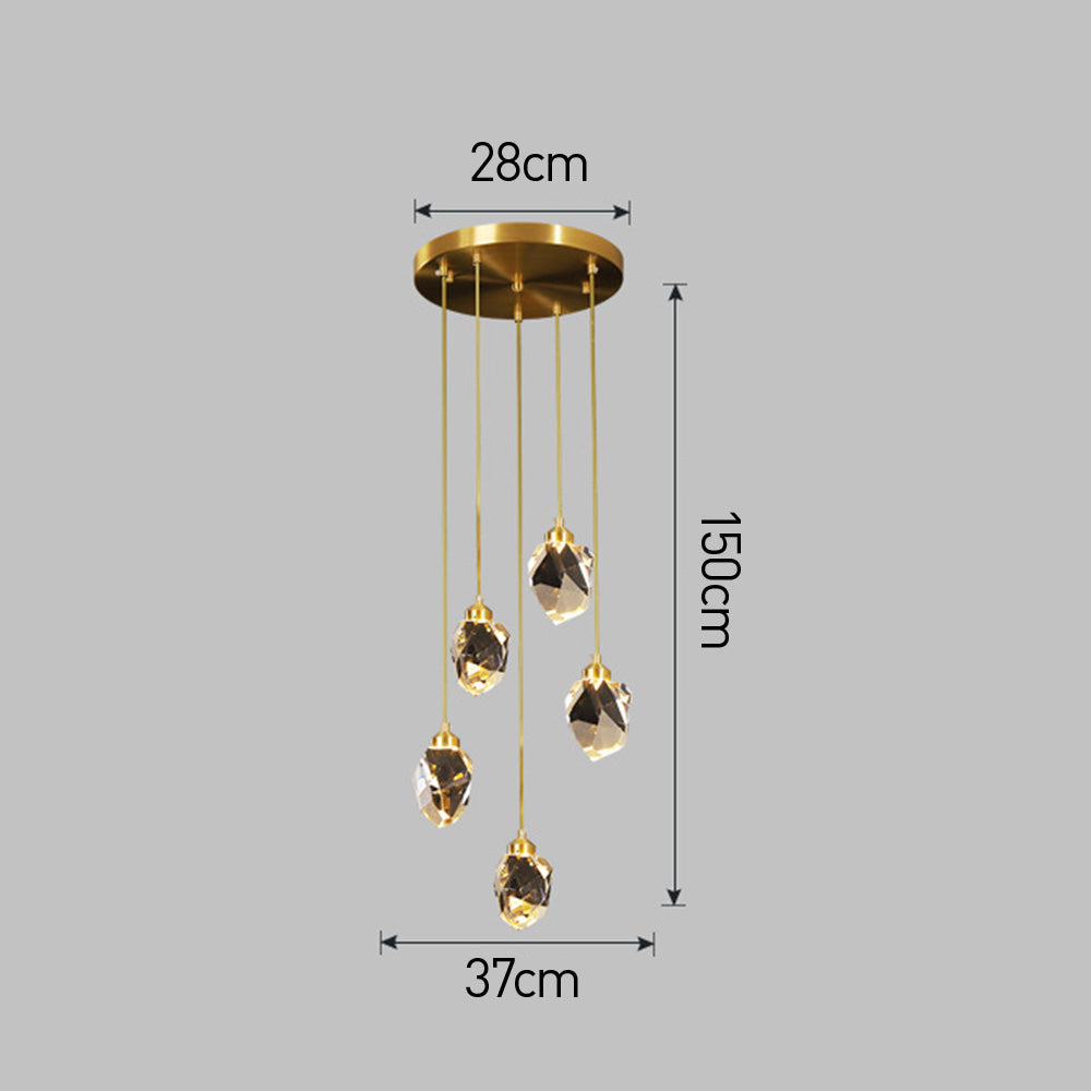 Raindrop Gold Accent Pendant Light