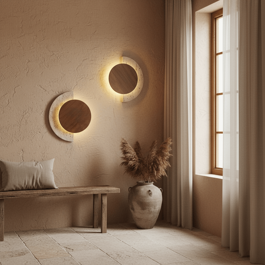 Hesco Travertine Wall Light
