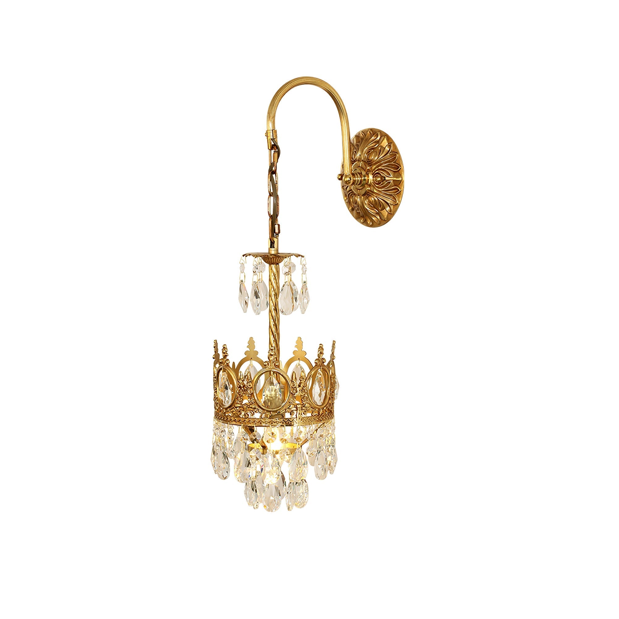 Qelin Crystal Crown Wall Light