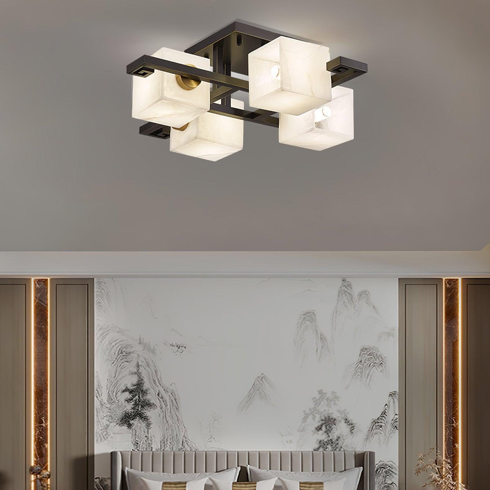 Cubilis Alabaster Ceiling Light