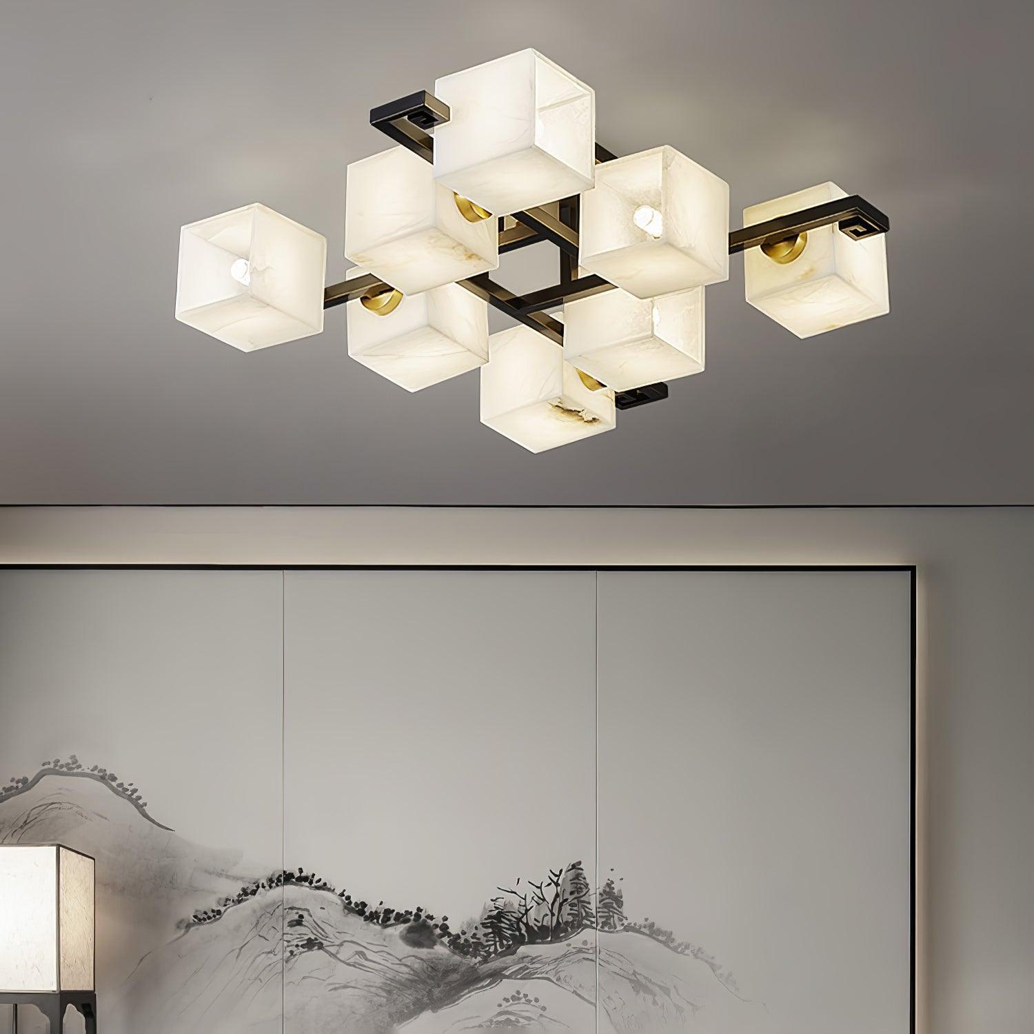 Cubilis Alabaster Ceiling Light
