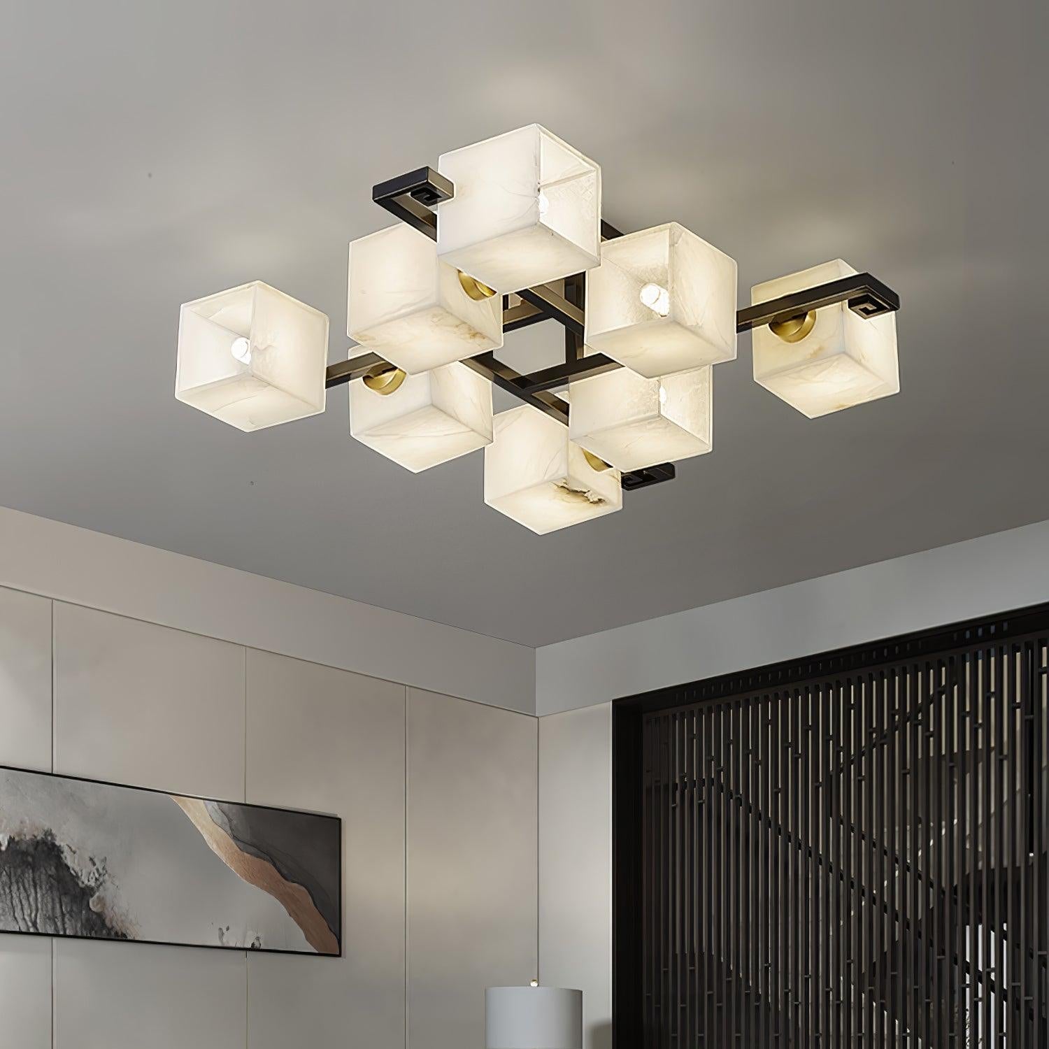 Cubilis Alabaster Ceiling Light