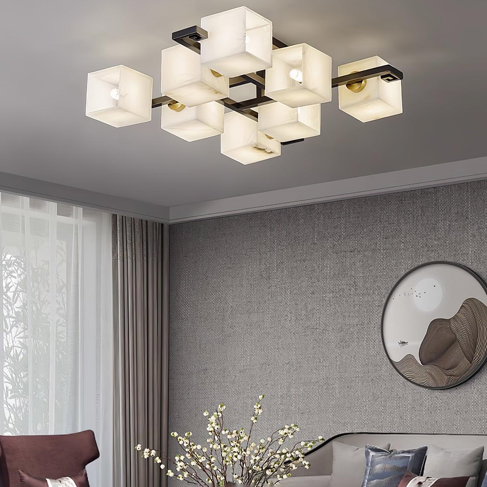 Cubilis Alabaster Ceiling Light