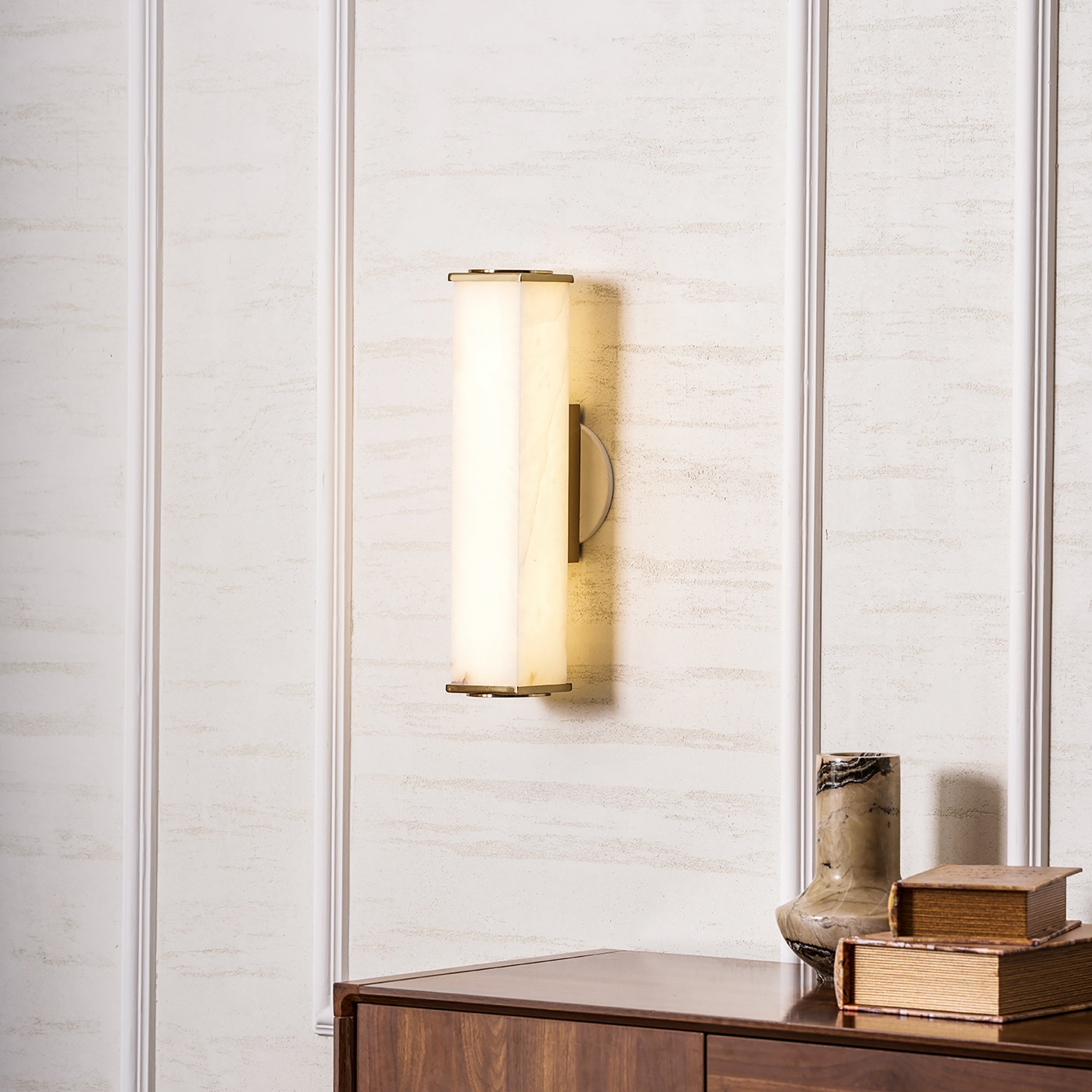Caboze Alabaster Wall Light
