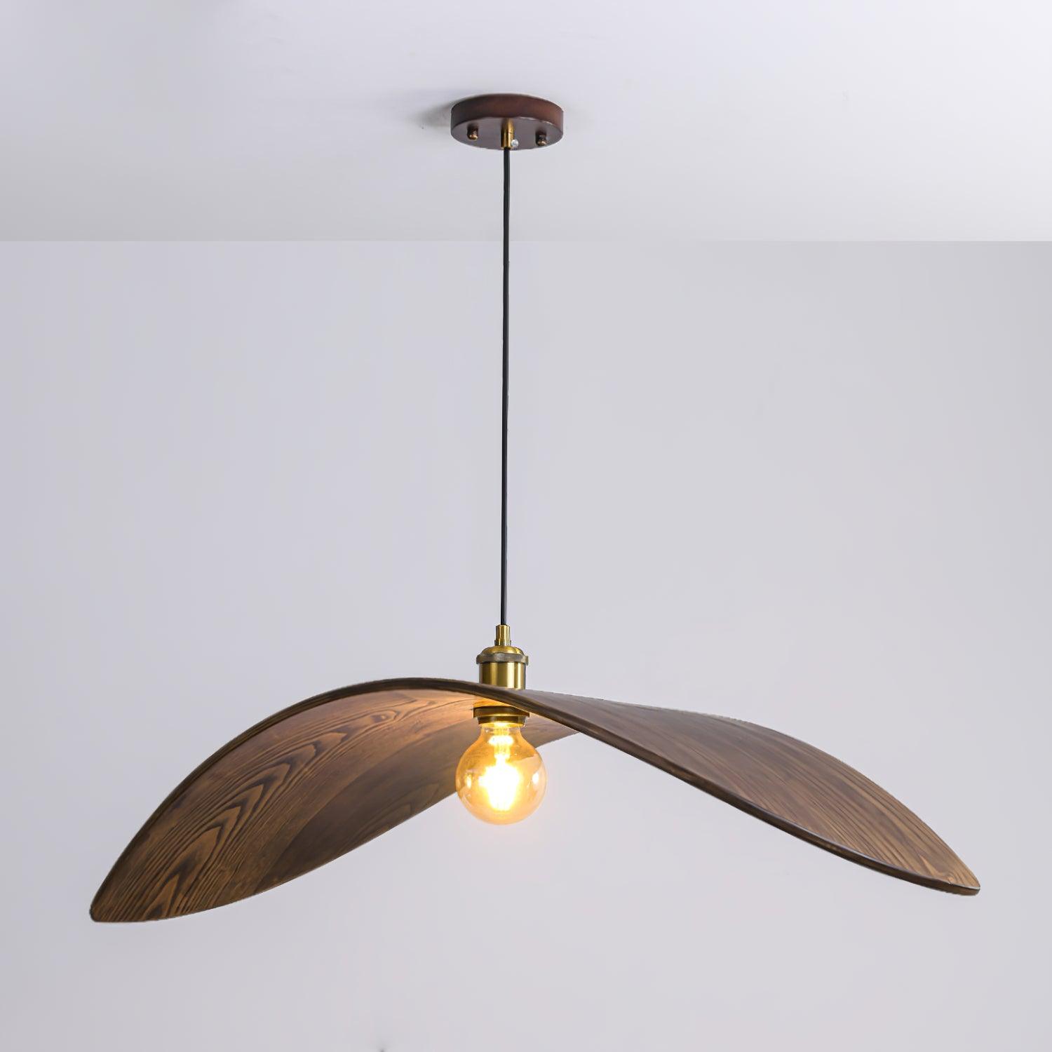 Curved Wood Design Pendant Light