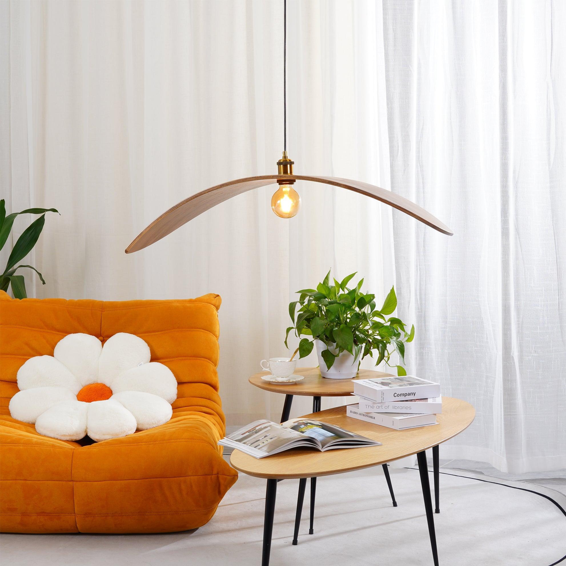 Curved Wood Design Pendant Light