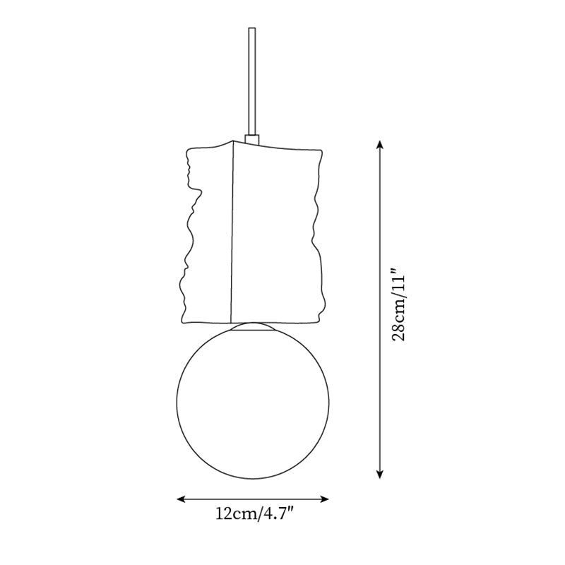 Broken Stone Design Pendant Light