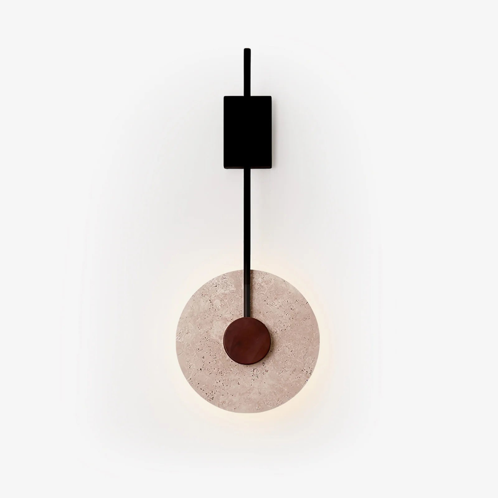 Feo Disc Travertine Wall Light